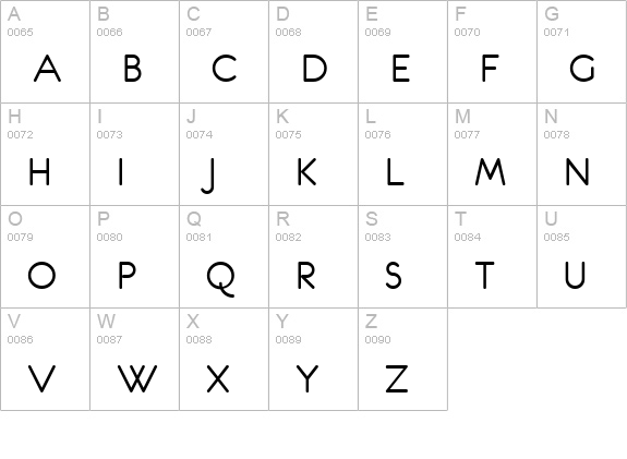 eurofurence regular uppercase A-Z preview