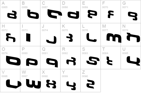 Euroor uppercase A-Z preview