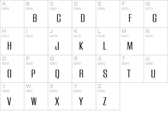 EuropaGrotesqueLight uppercase A-Z preview