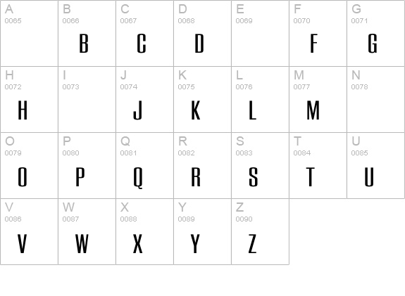 EuropaGrotesqueMedium uppercase A-Z preview