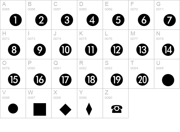 European Pi 1 uppercase A-Z preview