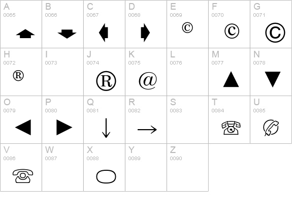 European Pi 4 uppercase A-Z preview