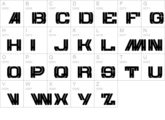 EUROW uppercase A-Z preview