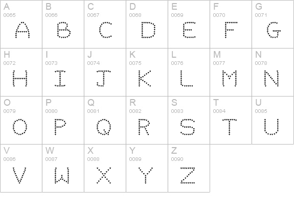 Evelyn's Heart uppercase A-Z preview