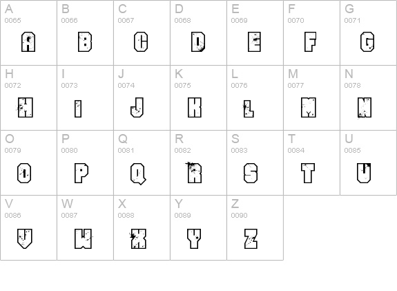 Even Badder Mofo uppercase A-Z preview