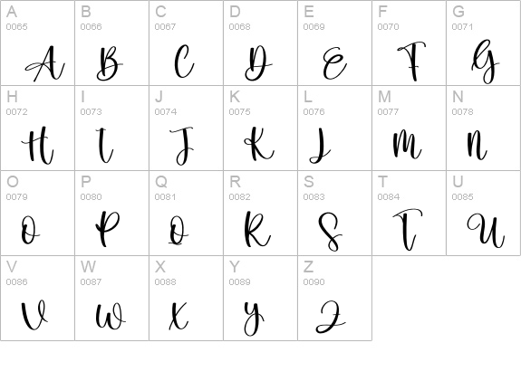 Everyday uppercase A-Z preview