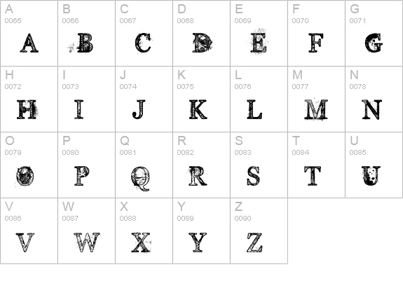 Everyday Ghost uppercase A-Z preview