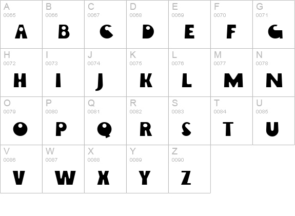 EwieD uppercase A-Z preview