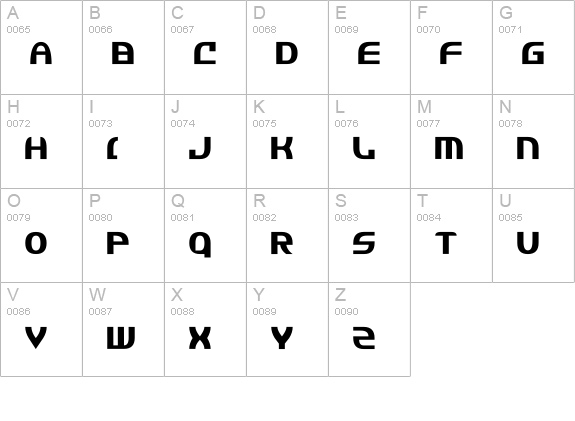 Ewok uppercase A-Z preview