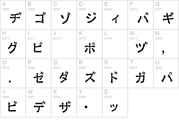 Ex Kata Opaque uppercase A-Z preview