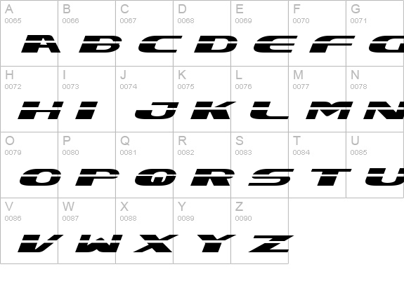 Excelerate uppercase A-Z preview