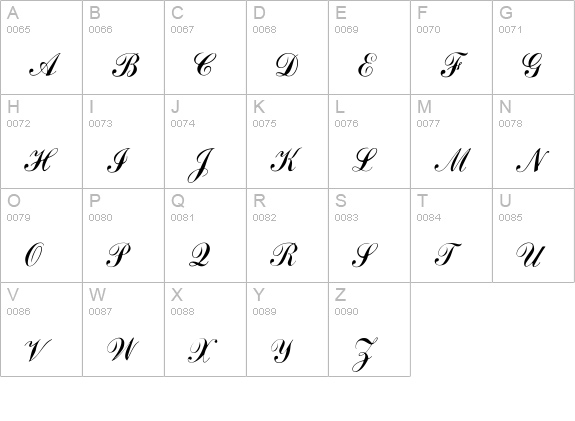Excellence uppercase A-Z preview