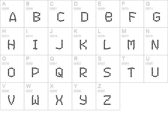 Exit font for a film uppercase A-Z preview