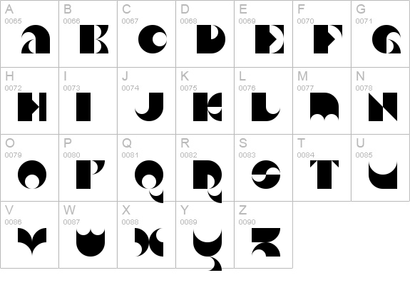 Exoskeleton Regular uppercase A-Z preview