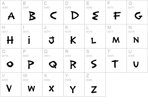 Exotic Island BTN uppercase A-Z preview