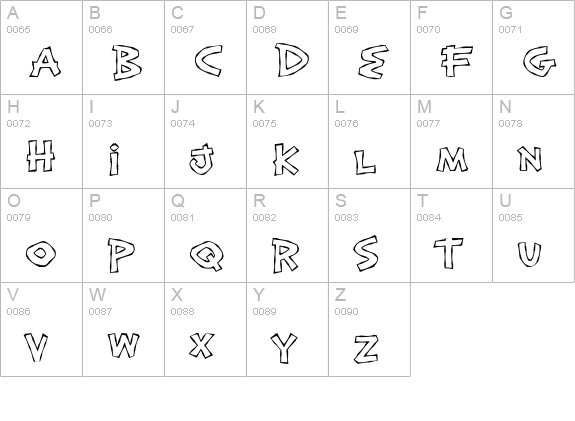 Exotic Island BTN Bamboo Out uppercase A-Z preview