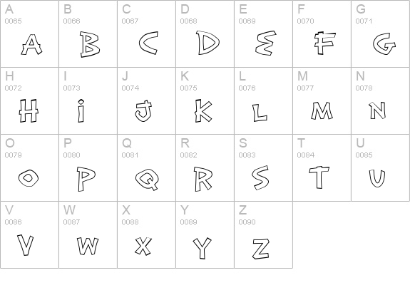 Exotic Island BTN Bold Out uppercase A-Z preview