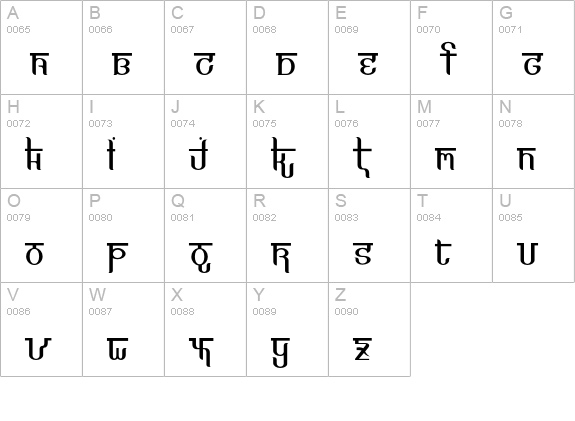 Exotica-Edelweiss uppercase A-Z preview
