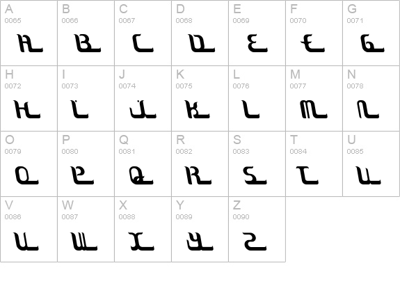 Exotica-Lotus uppercase A-Z preview