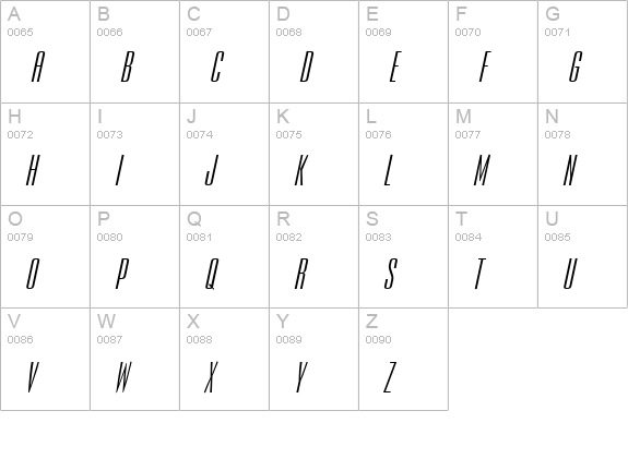 Expel Wide Italic uppercase A-Z preview