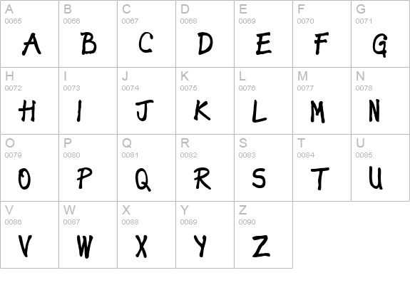 Expletive Deleted uppercase A-Z preview