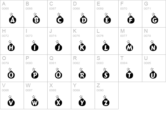 Explosif uppercase A-Z preview