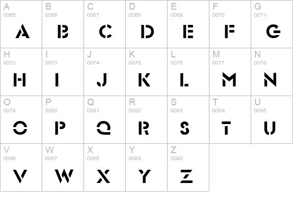 Exponat uppercase A-Z preview