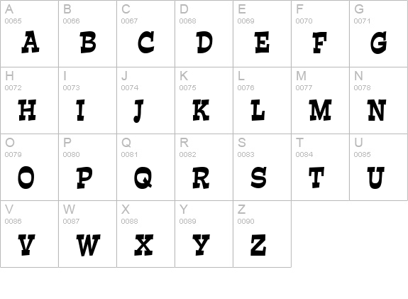 Expose Condensed Bold uppercase A-Z preview