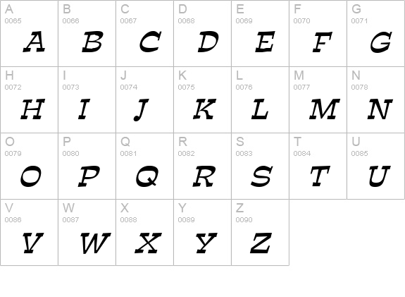 Expose Thin Italic uppercase A-Z preview