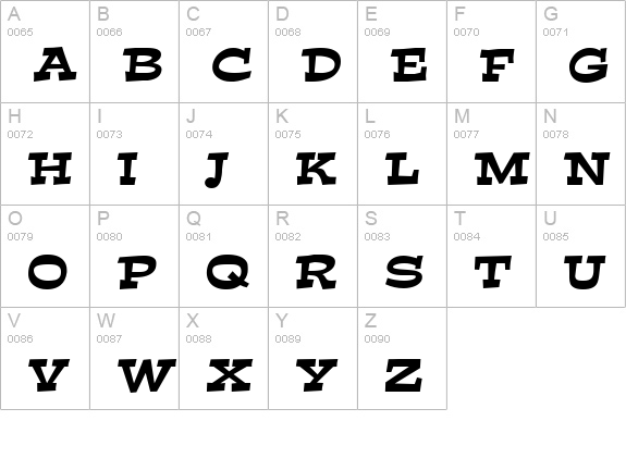 Expose Wide Bold uppercase A-Z preview
