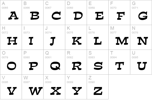 Expose Wide Normal uppercase A-Z preview