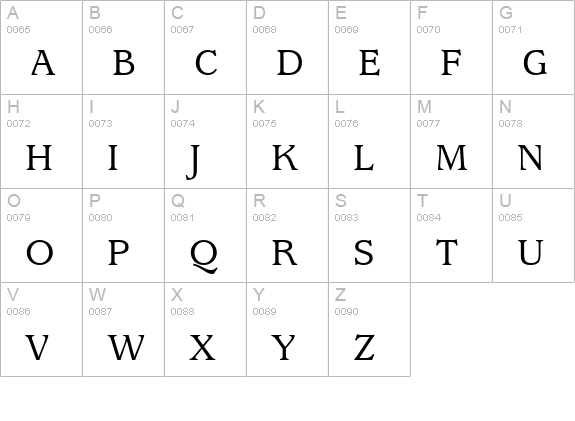 Exposition Medium SSi Medium uppercase A-Z preview