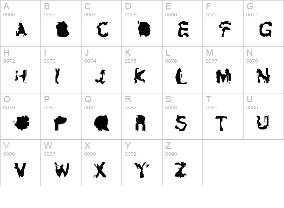 Exposure uppercase A-Z preview