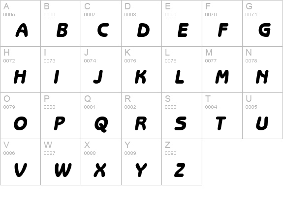 Express Deco GothicBlack SSi Black Italic uppercase A-Z preview