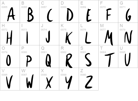 Expressive Inks
 uppercase A-Z preview