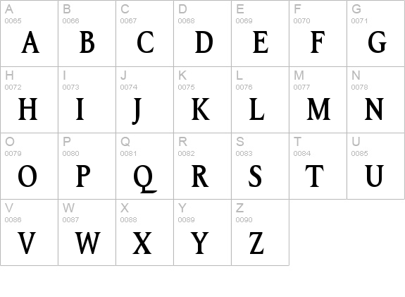Exquisite
 uppercase A-Z preview