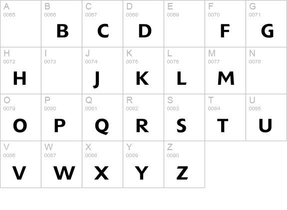 ExtensionMedium uppercase A-Z preview