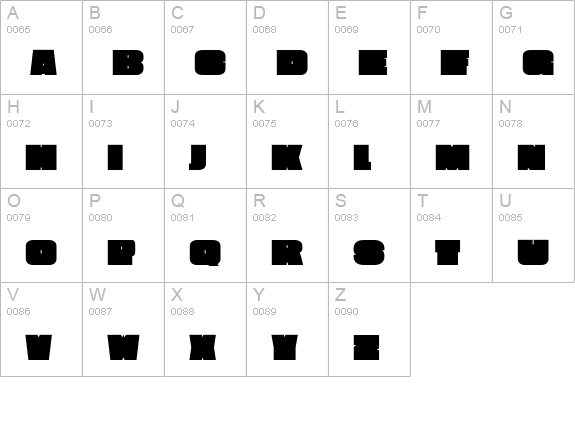 Extra-Black uppercase A-Z preview