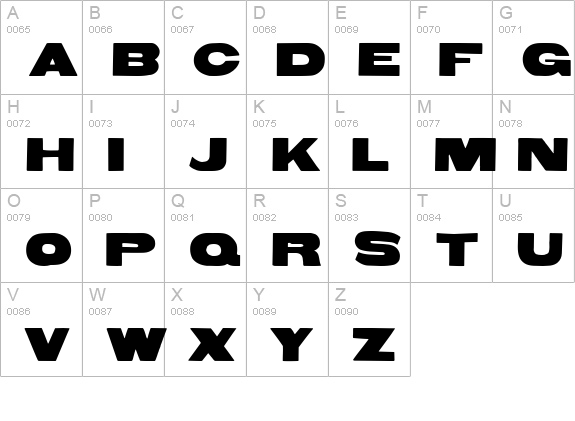 Extra Extra HPLHS uppercase A-Z preview
