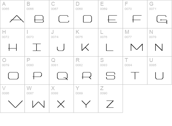 Extreme uppercase A-Z preview