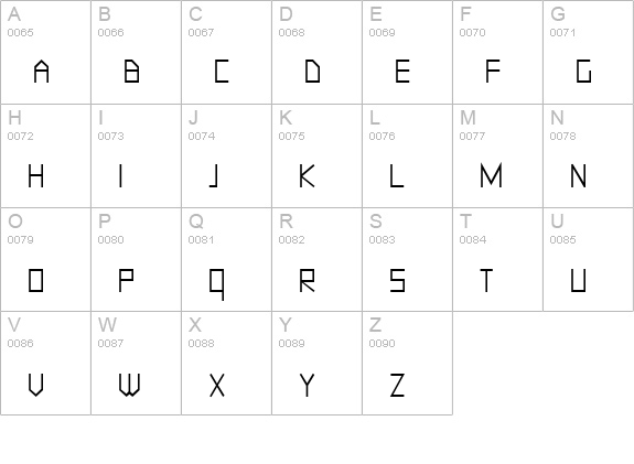 Eyebel uppercase A-Z preview