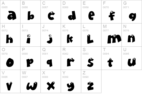 EyeOnlyHaveEyesForYou uppercase A-Z preview