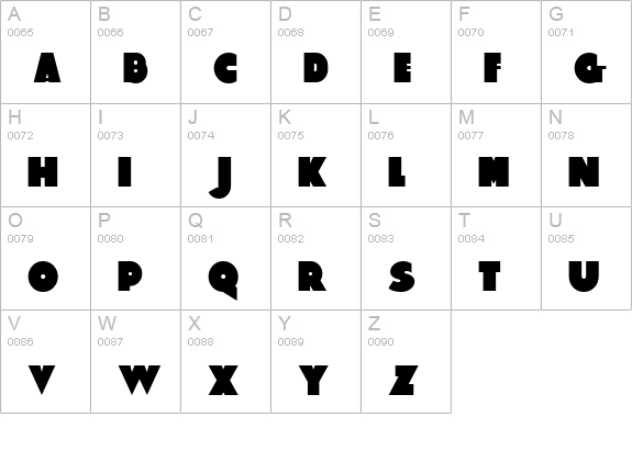Eygptian uppercase A-Z preview