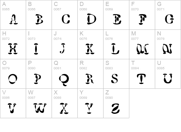 F 2FWhaleTreeRnd uppercase A-Z preview