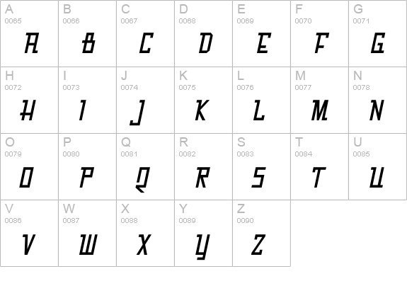 Fabian uppercase A-Z preview