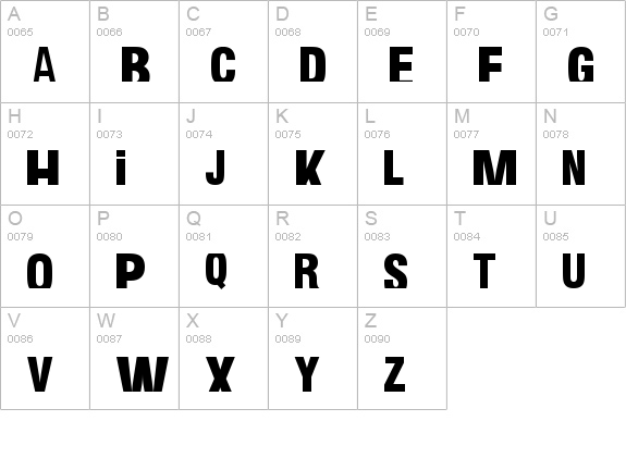 fabianestem Normal uppercase A-Z preview