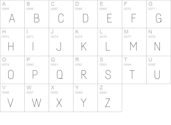 Fabrikat Hairline uppercase A-Z preview