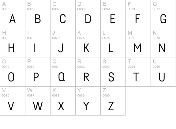 Fabrikat Regular uppercase A-Z preview