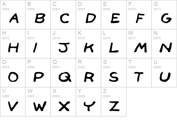 Face Front uppercase A-Z preview