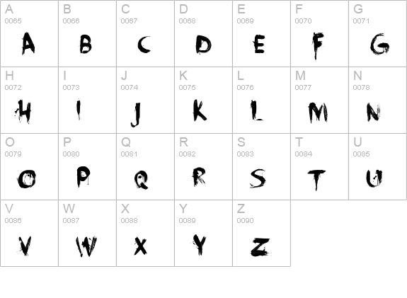 Face Your Fears uppercase A-Z preview